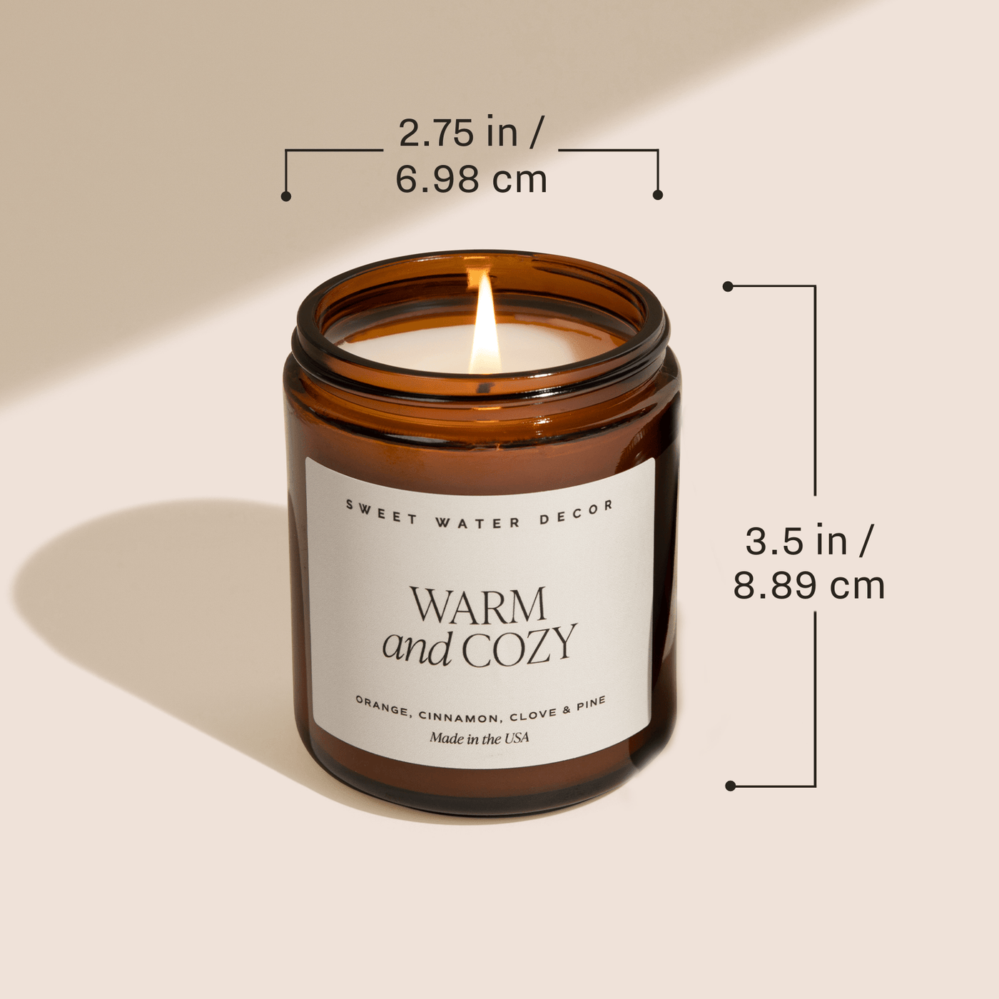 Let It Snow Soy Candle - 9 oz Amber Jar