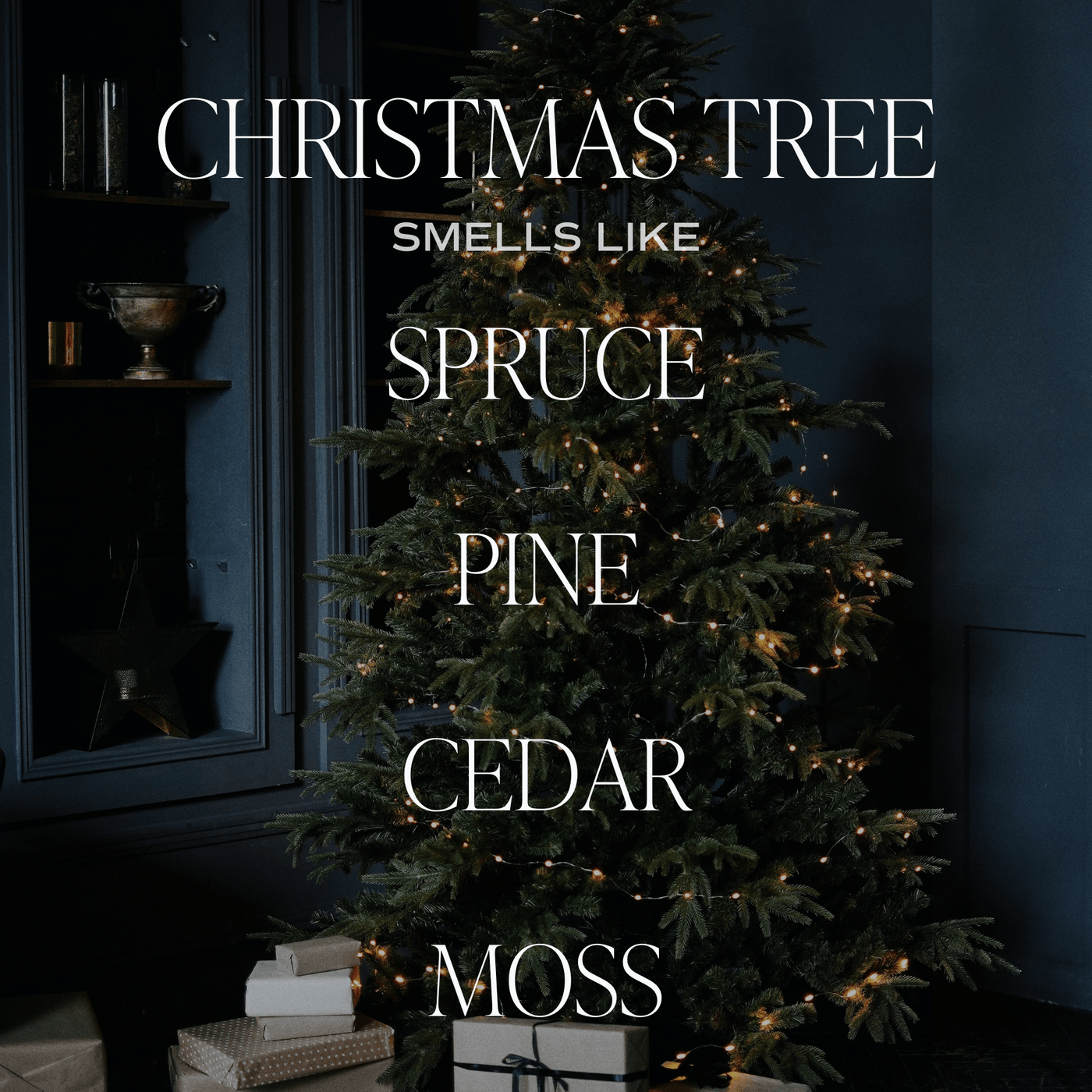 Christmas Tree Soy Candle - Patterned Clear Jar - 9 oz