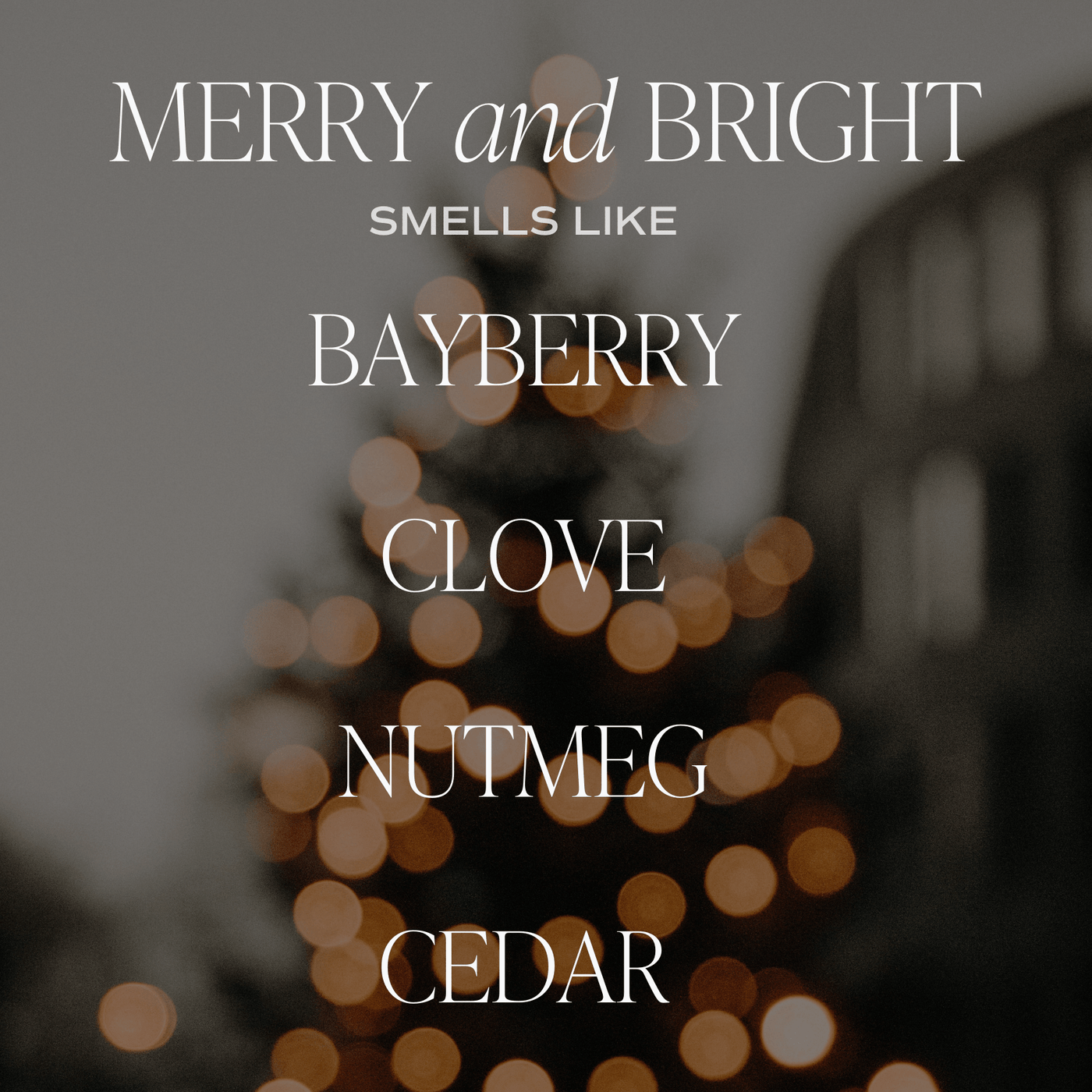 Merry and Bright Soy Candle - Patterned Clear Jar - 9 oz