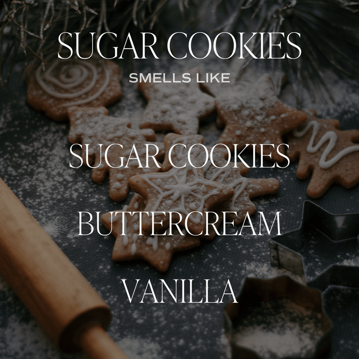 Sugar Cookies Soy Candle - 9 oz Patterned Clear Jar