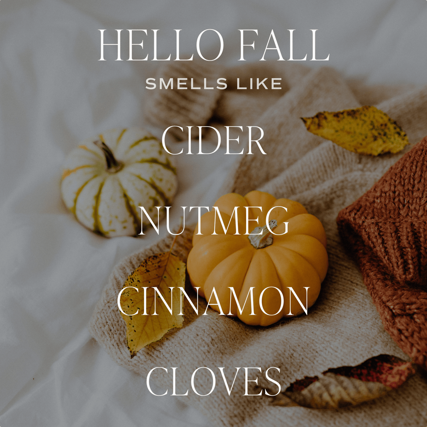Hello Fall Soy Candle - Tinted Glass Jar - 12 oz
