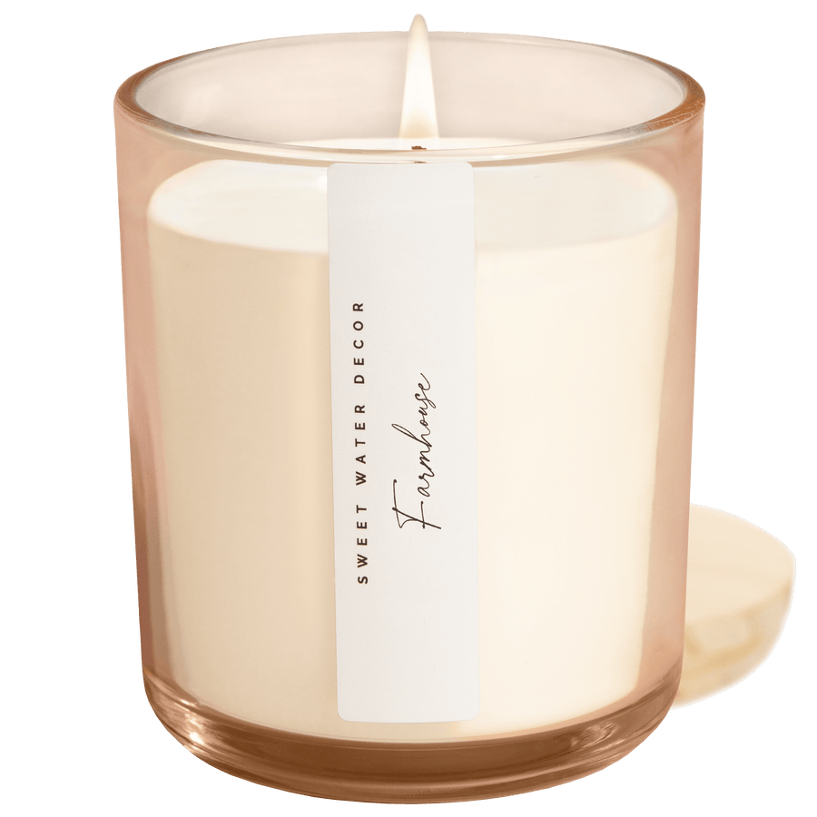 Farmhouse Soy Candle - Tinted Glass Jar - 12 oz