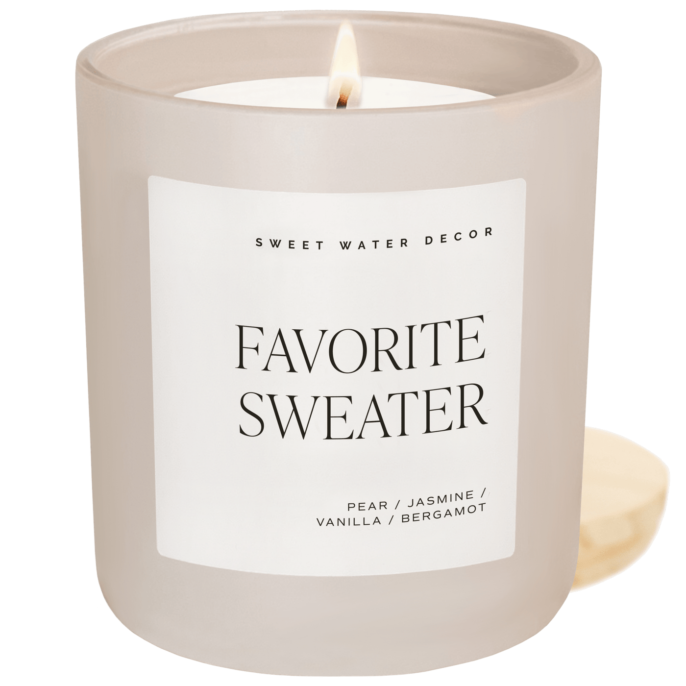 Favorite Sweater Soy Candle - Tan Matte Jar - 15 oz
